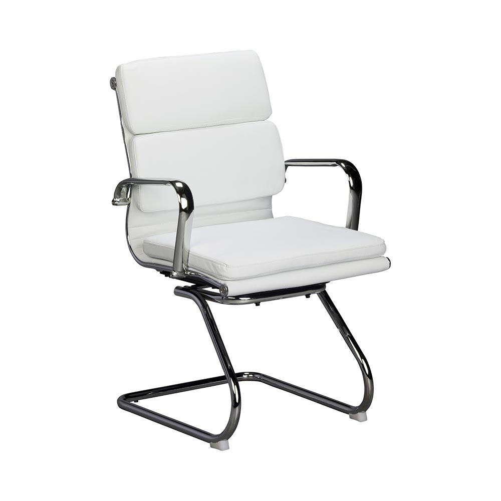 Lunar Padded Visitors Chair White