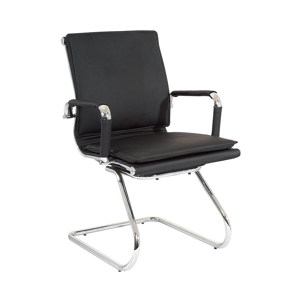 Lunar Flat Visitors Chair Black