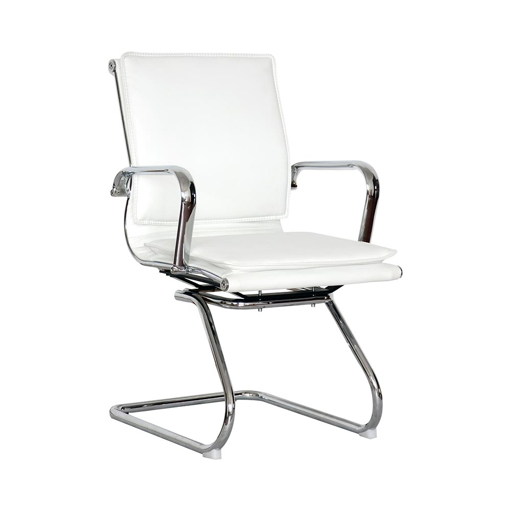 Lunar Flat Visitors Chair White