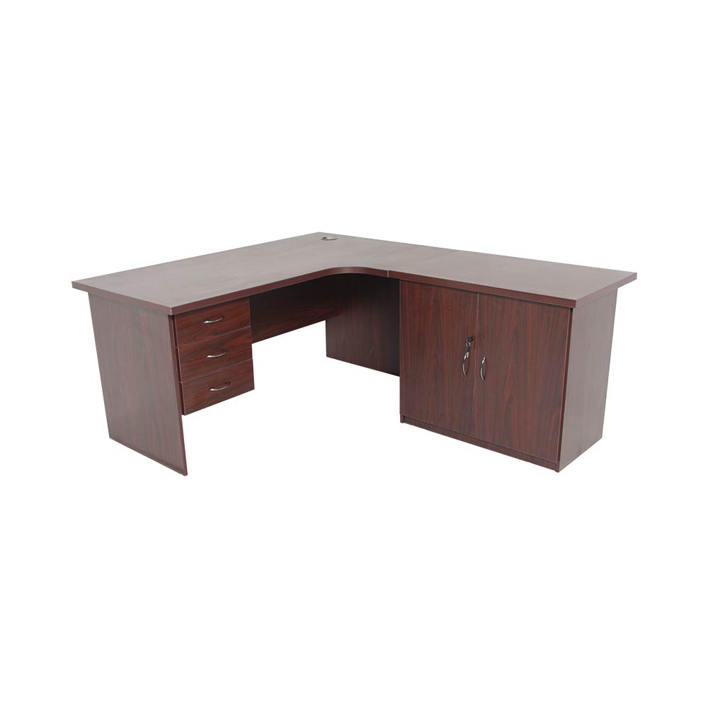 L-Shaped Desks Mahogany