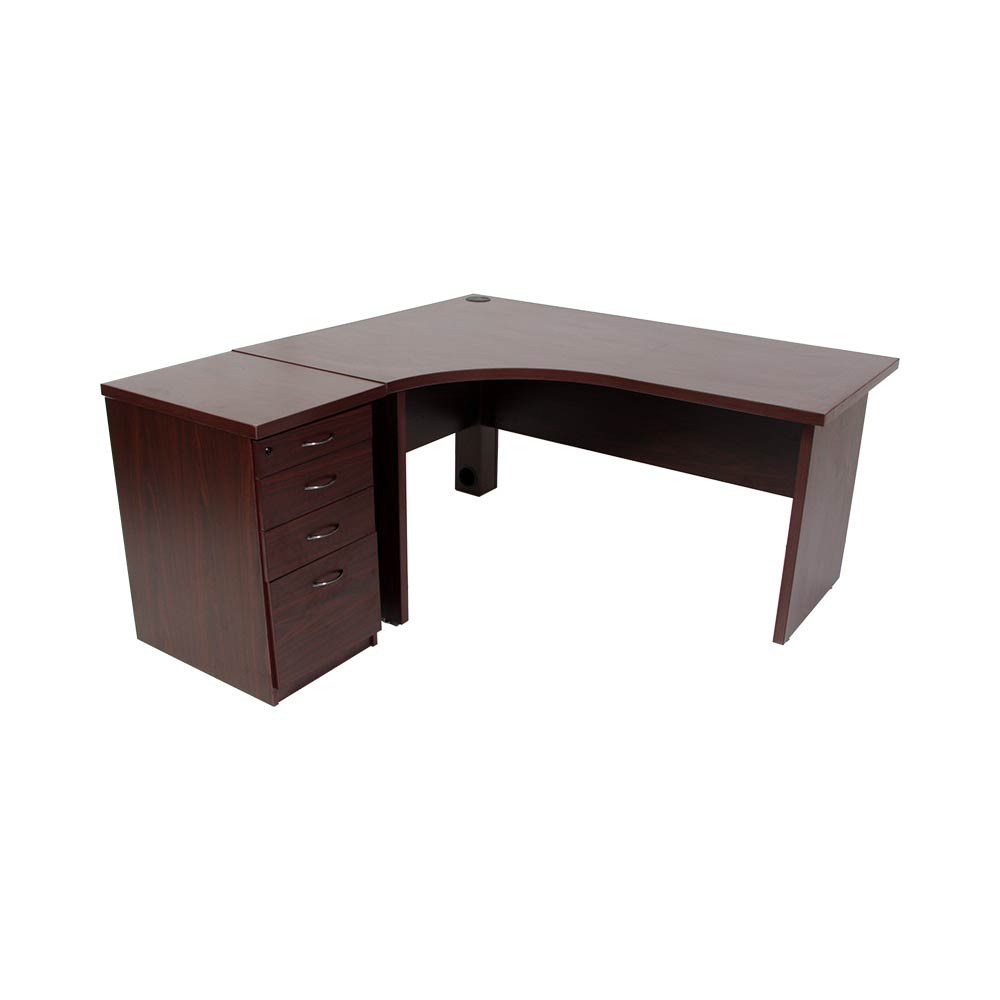 L-Shaped Desks Mahogany