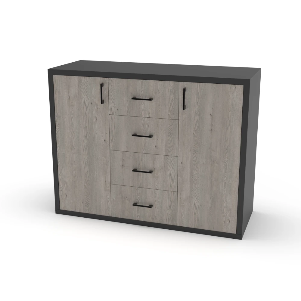 Server Unit 4 Drawer - Greythorne Finish