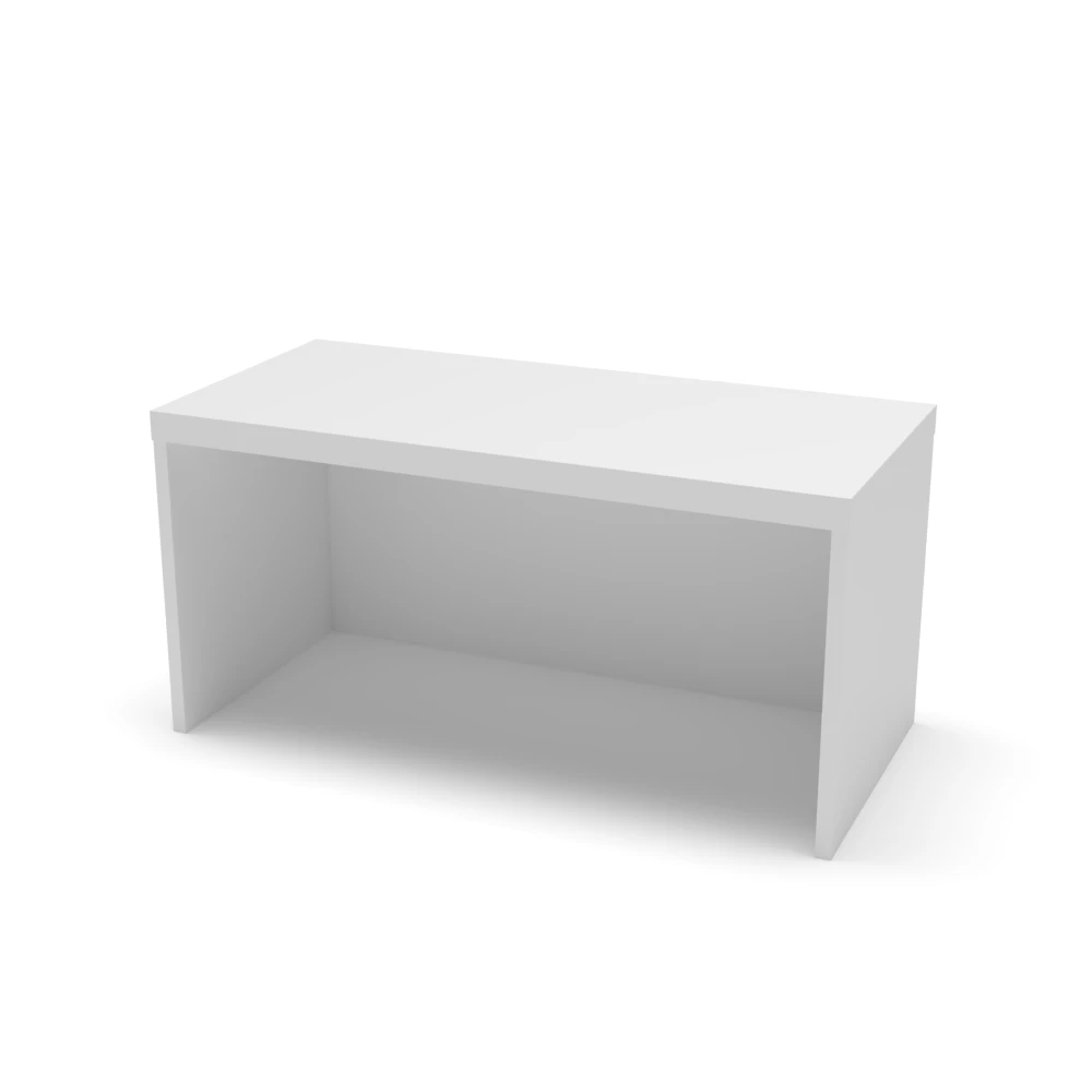 Desktop Bookshelf Single Intergrated - White Finish