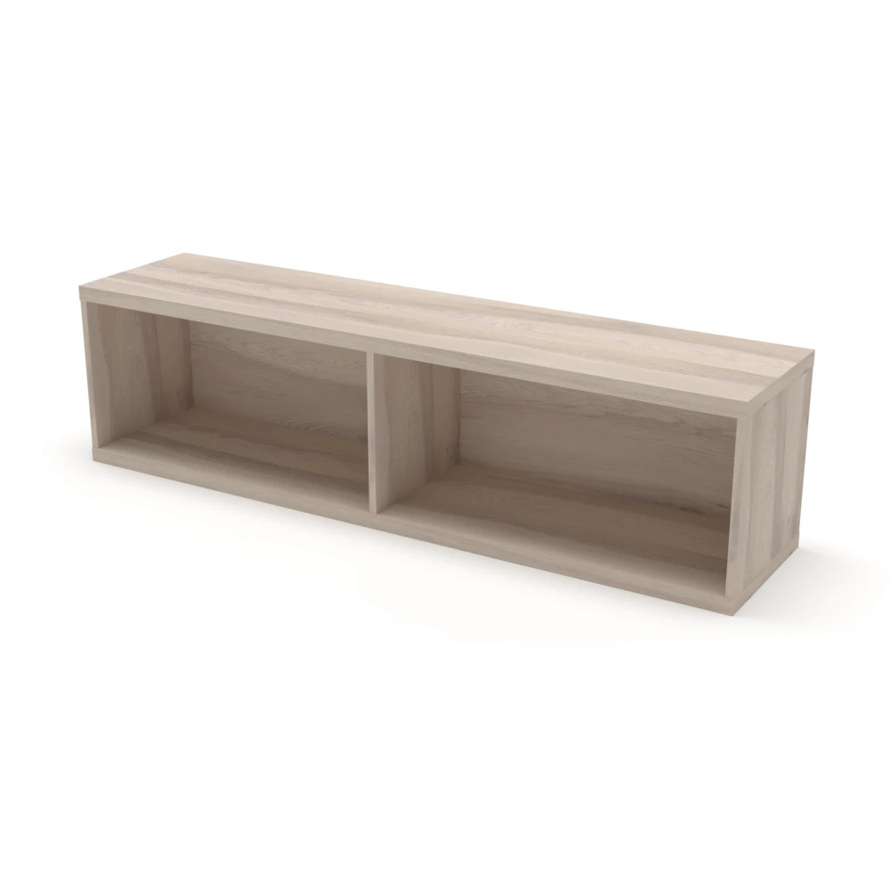 Desktop Bookshelf Double Intergrated - Pasadena Finish