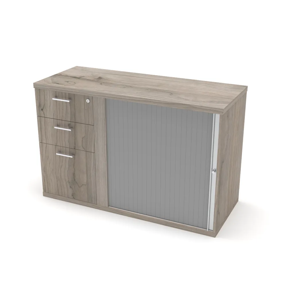 4 Draws with Roller Door Pedenza